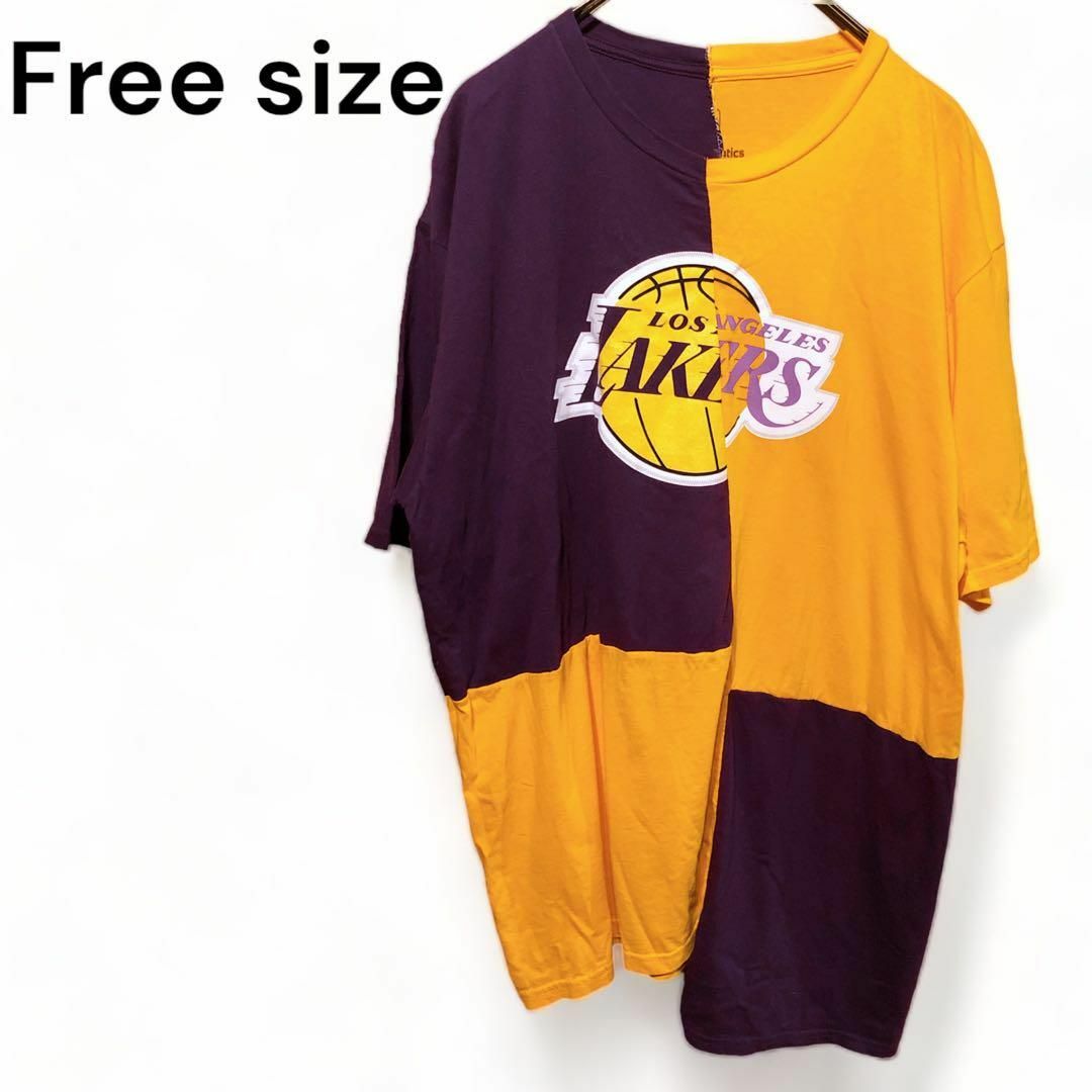 希少品 レア Lakers レイカーズ レイカース リメイク Tシャツ ロゴ