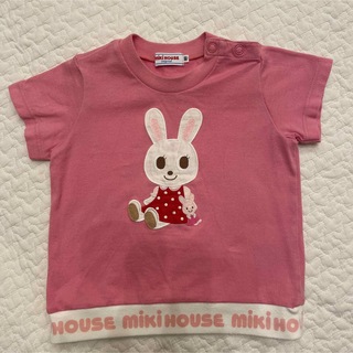 ミキハウス(mikihouse)のミキハウス　うさこ　ロゴ　半袖　80cm ピンク♡(Ｔシャツ)