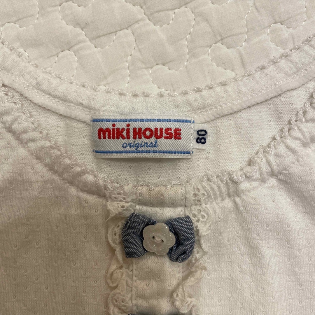 mikihouse(ミキハウス)のミキハウス　ワンピース　80cm チェック キッズ/ベビー/マタニティのベビー服(~85cm)(ワンピース)の商品写真