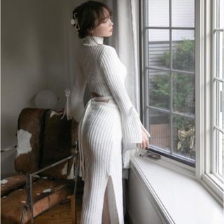 バブルス(Bubbles)のANDMARY cable knit anca dress ワンピース(ロングワンピース/マキシワンピース)