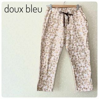 美品‼doux bleu　モザイク総柄　レディースパンツ　綿　F(カジュアルパンツ)