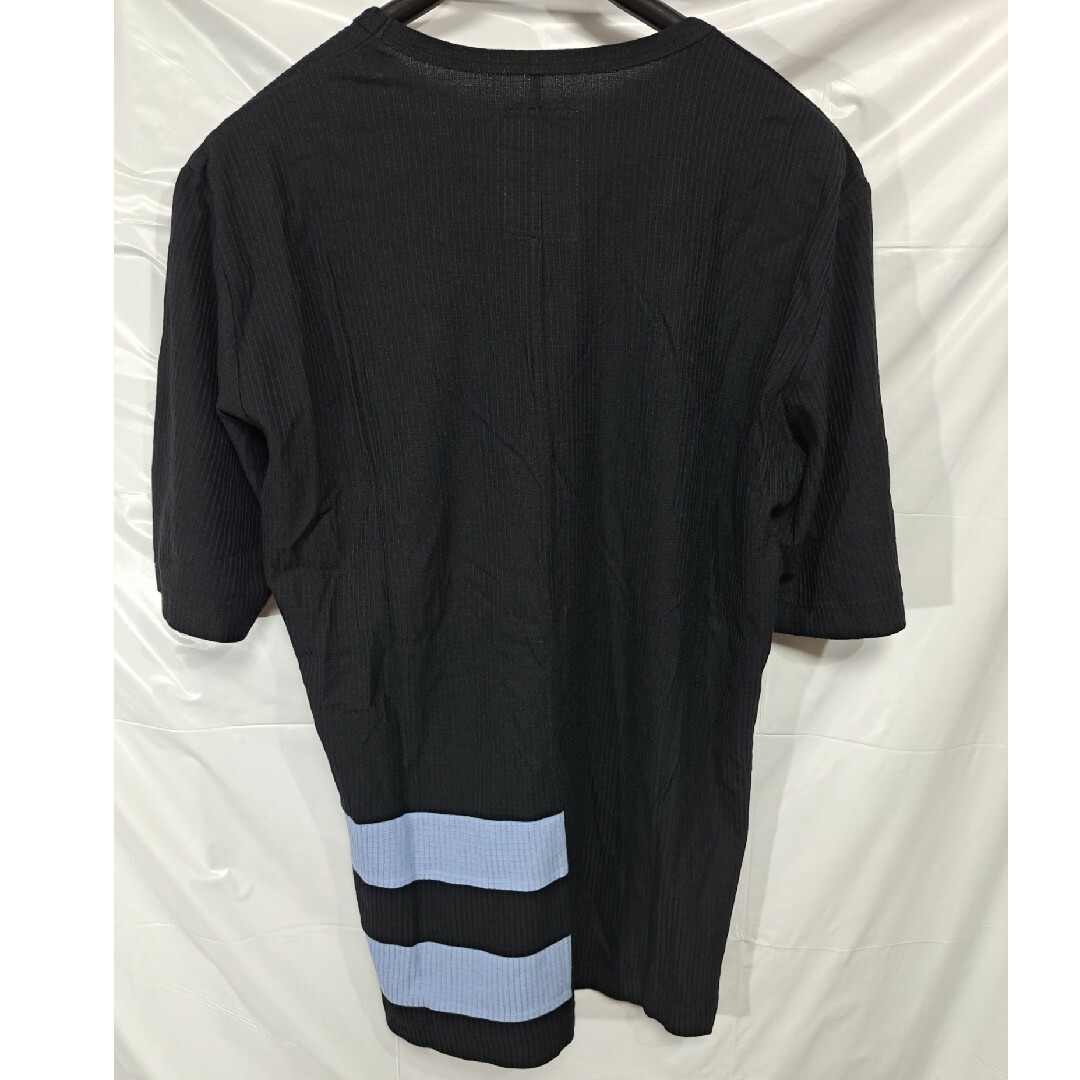 SHAREEF(シャリーフ)の未使用　SHAREEF　ショートスリーブカットソー　ジャガードチェック　ブラック メンズのトップス(Tシャツ/カットソー(半袖/袖なし))の商品写真
