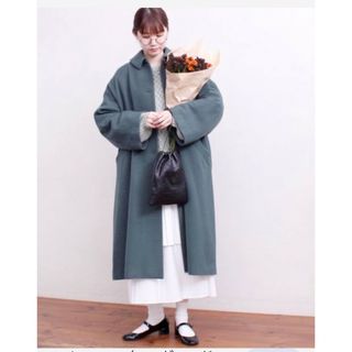 フィグロンドン(fig London)のエアリアルパイル　Phebe　CO ブルー(ロングコート)