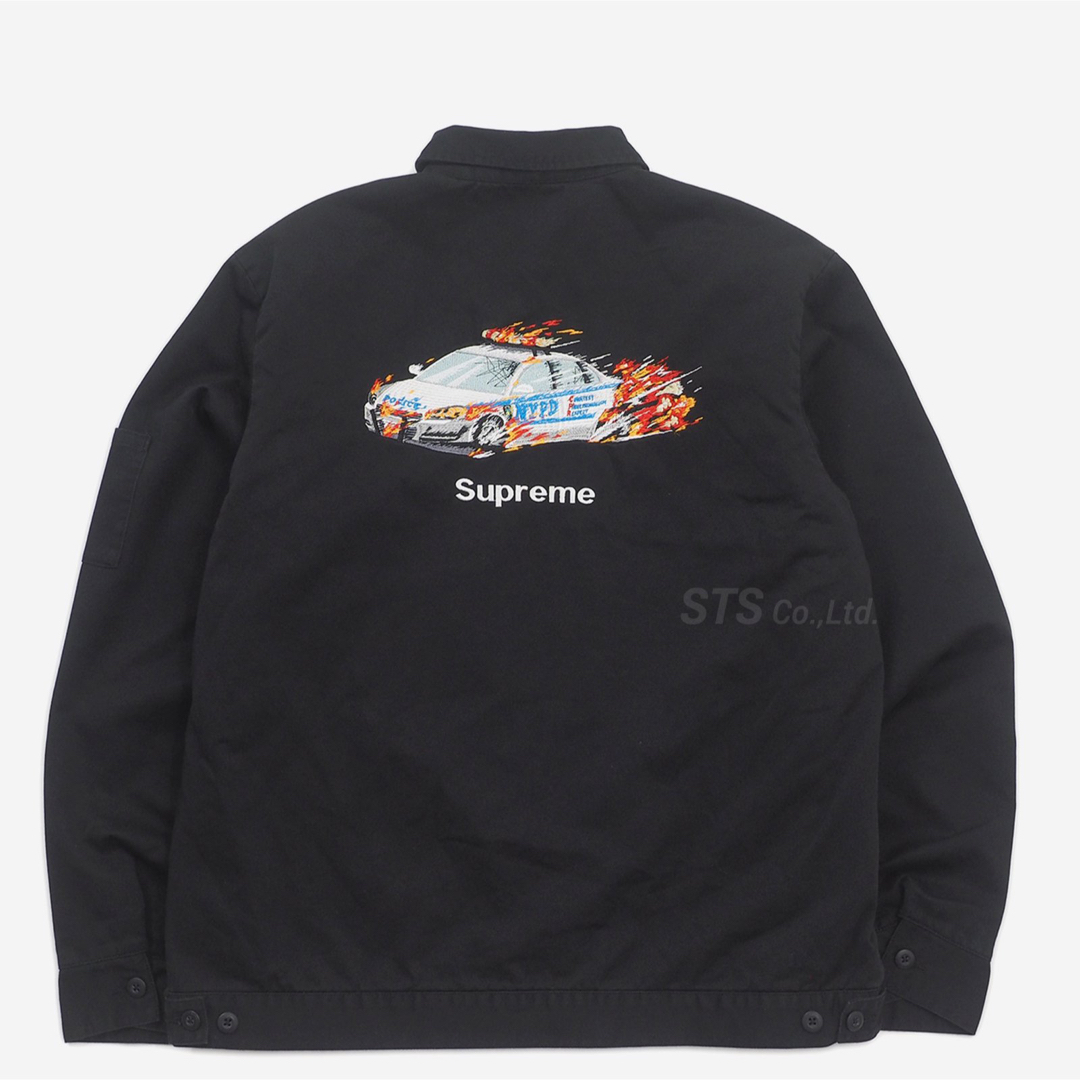 値下げ XL Cop Car Embroidered Work Jacket