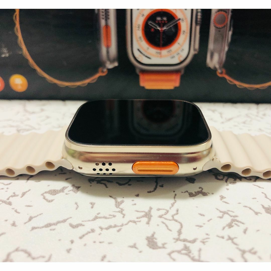 スマートウォッチ ホワイト 日本製アプリ対応 血圧 通話機能 SNS通知 メンズの時計(腕時計(デジタル))の商品写真