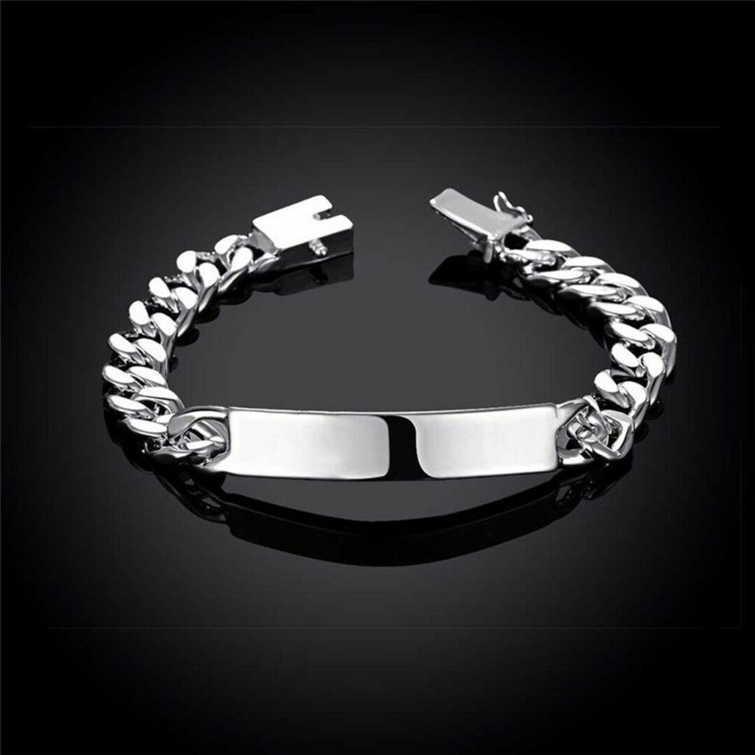 プレート チェーン シルバー925 ブレスレット メンズの通販 by プレート チェーン シルバー925 ブレスレット メンズの通販 by