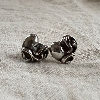 クロムハーツ(Chrome Hearts)のChrome Hearts ハート スタッド ピアス(2個セット)(ピアス)