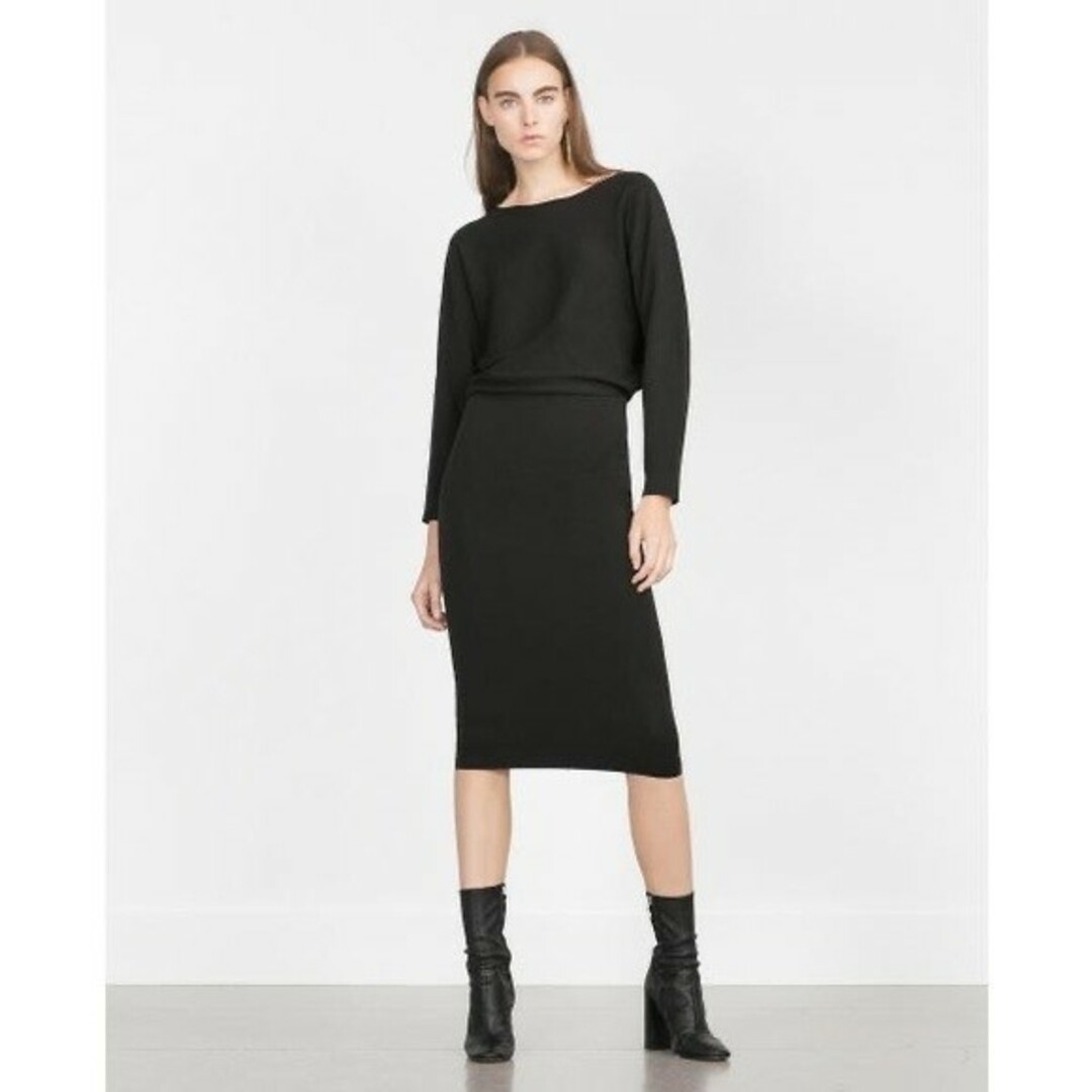 ZARA(ザラ)のZara　完売品　レア☆　ロングワンピース　ブラックドレス　ワンピース レディースのワンピース(ロングワンピース/マキシワンピース)の商品写真