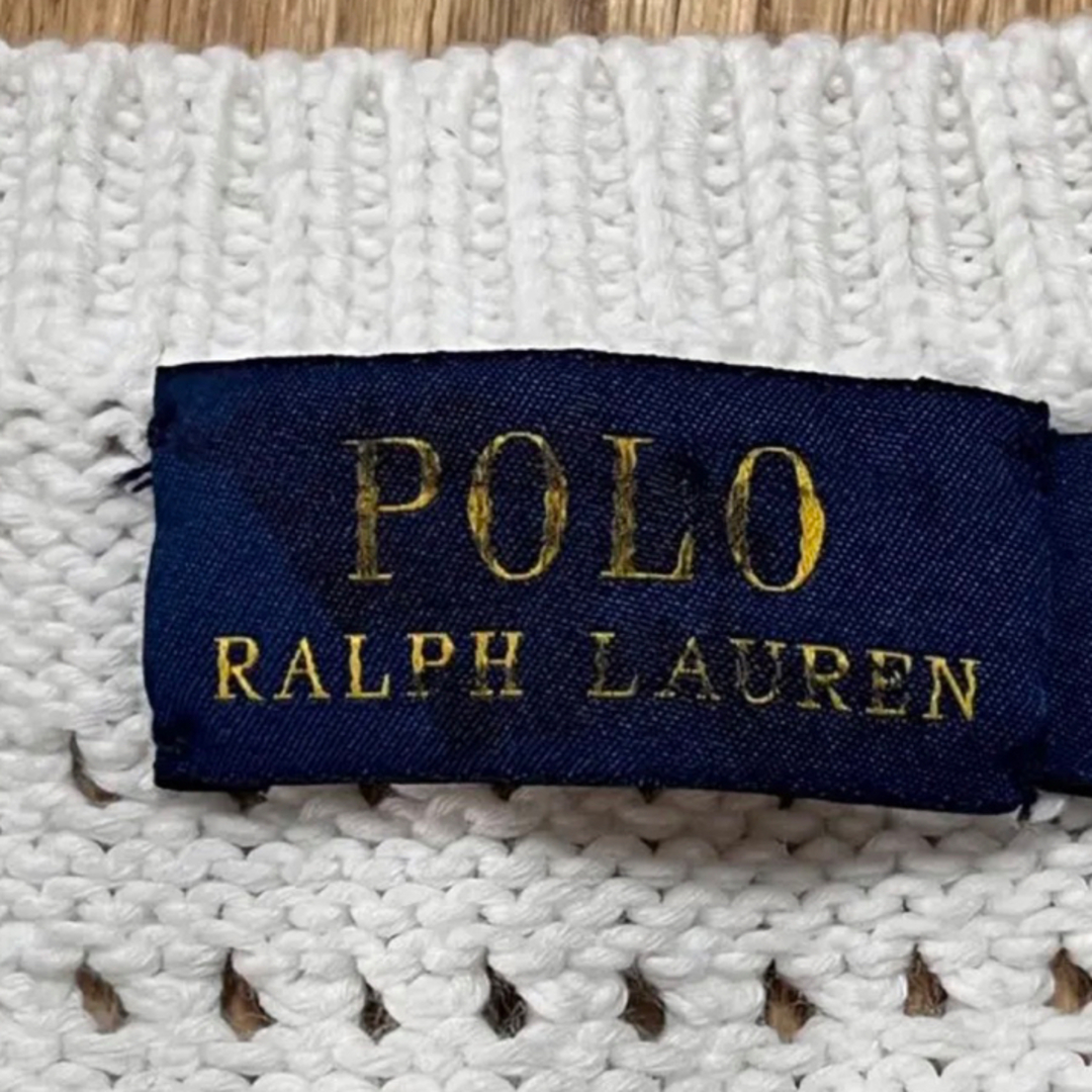 POLO RALPH LAUREN(ポロラルフローレン)のPOLO ラルフローレン　コットンセーター　セーター　白　米国購入　新品 レディースのトップス(ニット/セーター)の商品写真