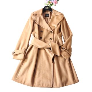 マックスマーラ(Max Mara)の新品同様MaxMara 【最高級】ウールアルパカ　タックベルテッドコート　44(ロングコート)