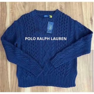 ポロラルフローレン(POLO RALPH LAUREN)のPOLO ラルフローレン　コットンセーター　ネイビー　セーター　米国購入　新品(ニット/セーター)