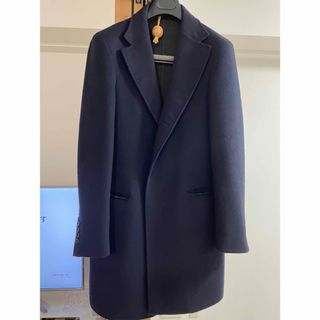 ロロピアーナ(LORO PIANA)の(美品)ロロピアーナ カシミヤ100%ネイビーコートxs(Mサイズ相当)(チェスターコート)