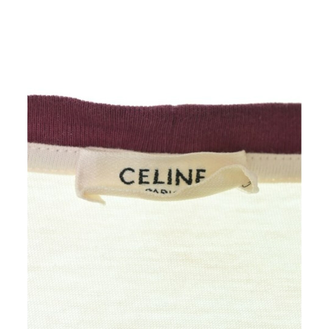 CELINE セリーヌ Tシャツ・カットソー M 黄xエンジ 2