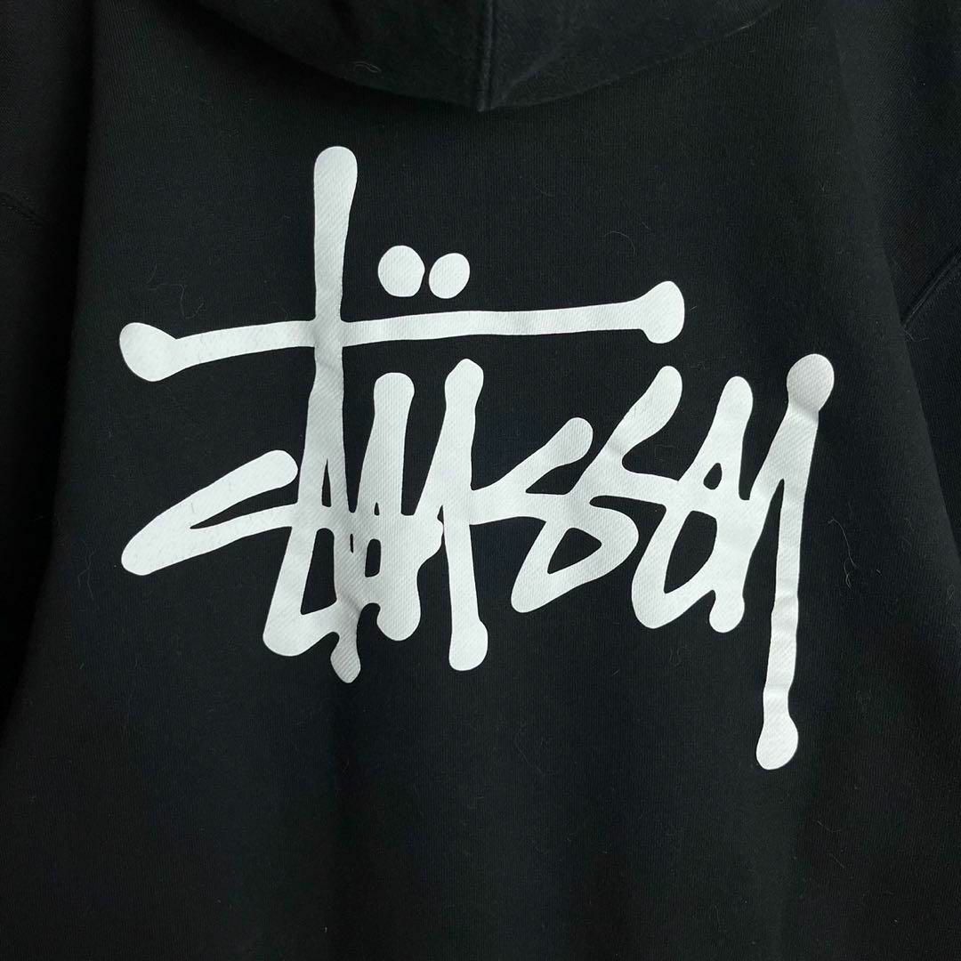 stussy パーカー 黒 Lサイズ