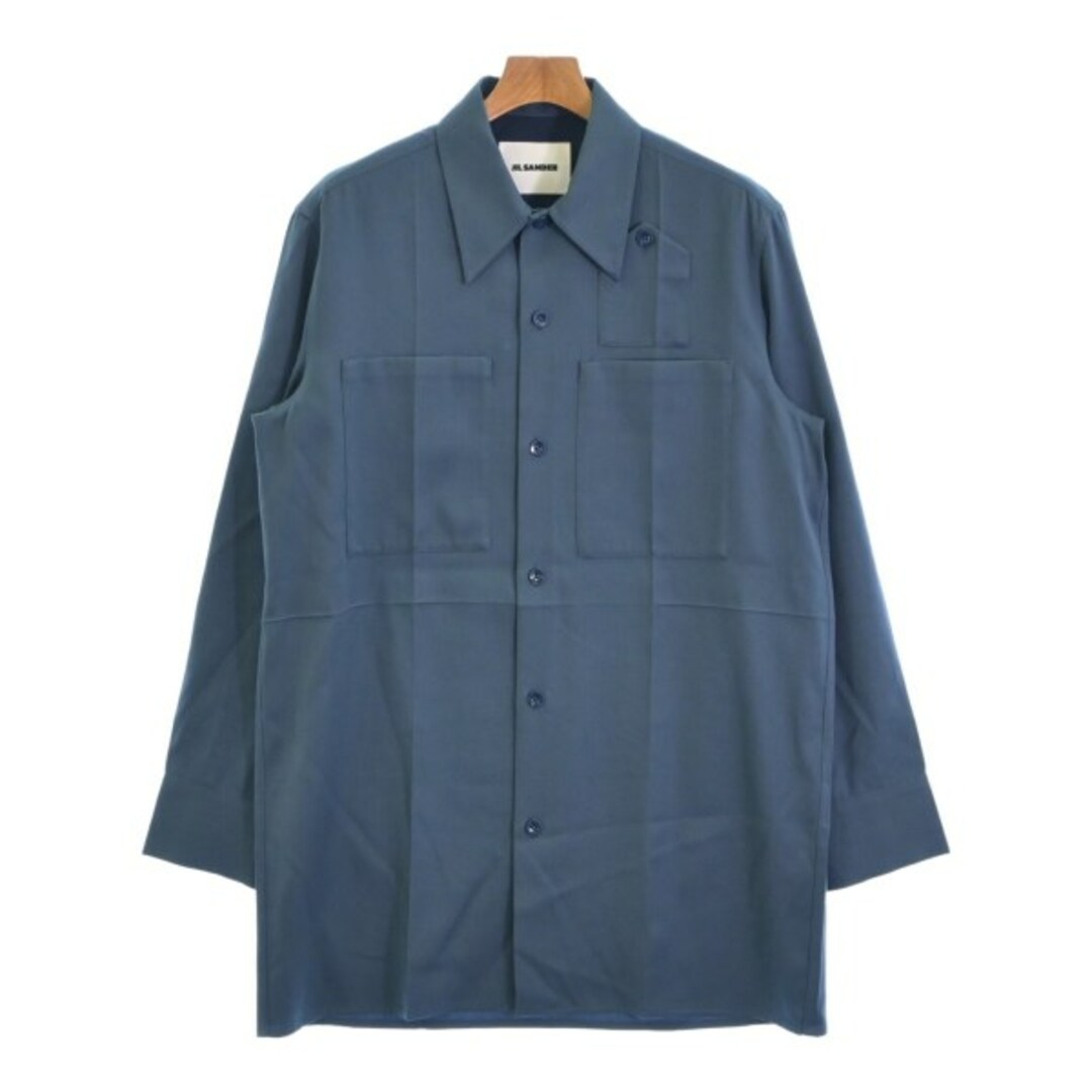 JIL SANDER ジルサンダー カジュアルシャツ 39(M位) 紺系長袖柄
