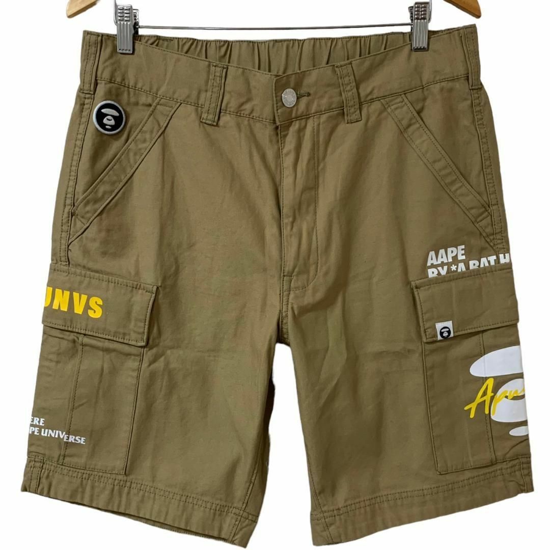 A BATHING APE ハーフパンツ ショートパンツ 美品 カーキ ブランド