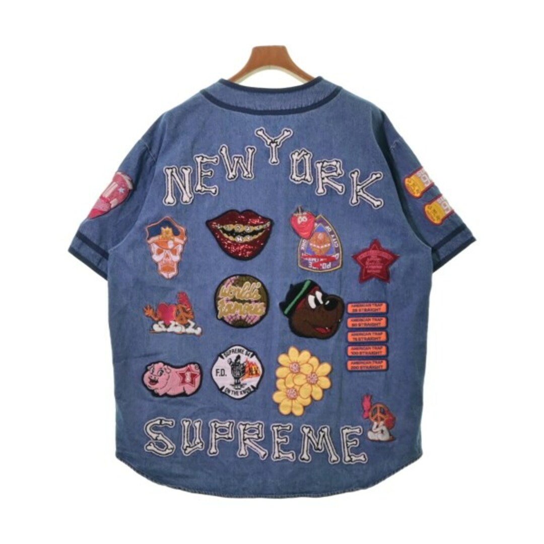 Supreme シュプリーム カジュアルシャツ L インディゴ(デニム)