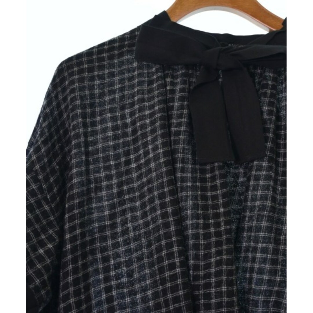 TAO タオ カジュアルシャツ S 黒x白(チェック) - シャツ/ブラウス(長袖