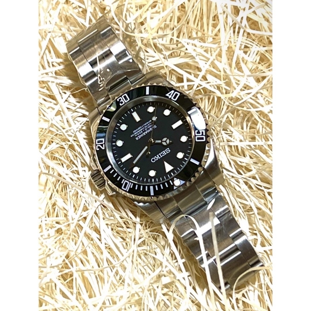 SEIKO mod オマージュ NH35 カスタム EX ブルーイルミ文字盤 - 腕時計 SEIKO mod オマージュ NH35 カスタム EX ブルーイルミ文字盤 - 腕時計