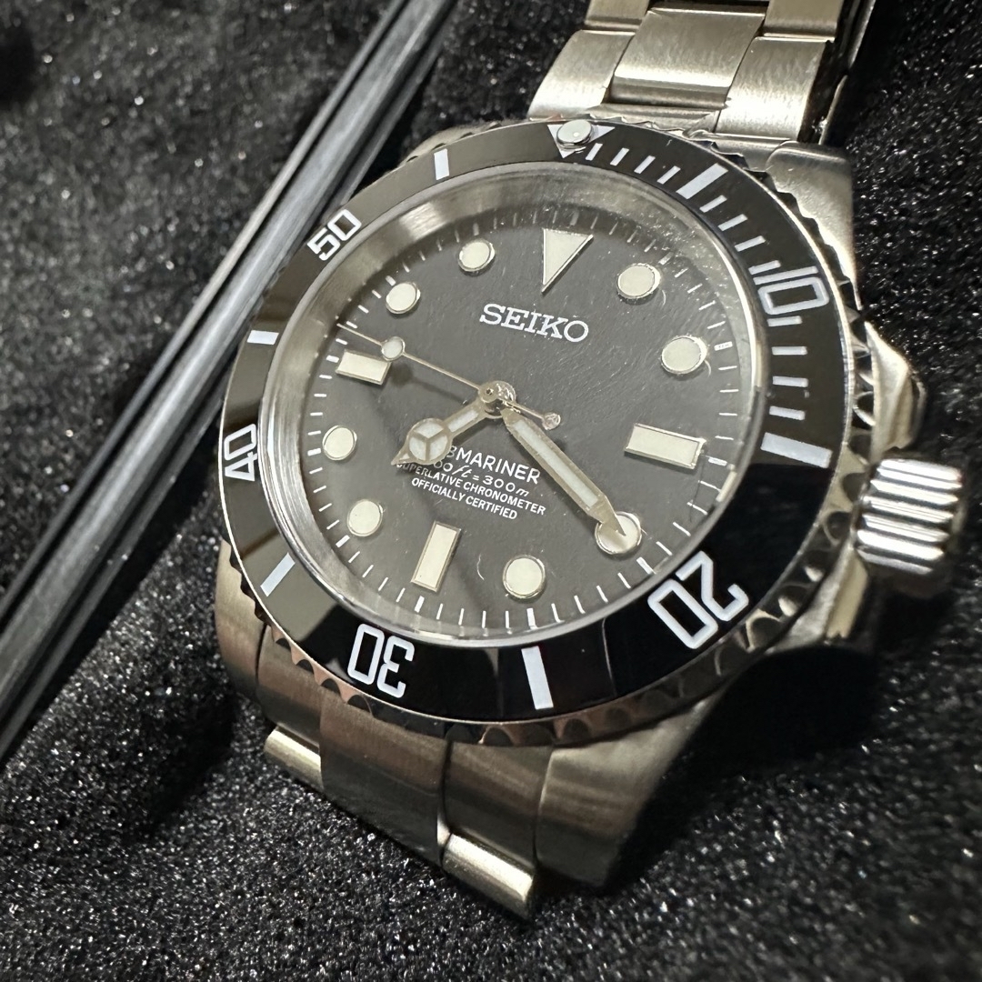 SEIKO MOD NH35サブマリーナ カスタム文字盤 - 時計 SEIKO MOD NH35サブマリーナ カスタム文字盤 - 時計