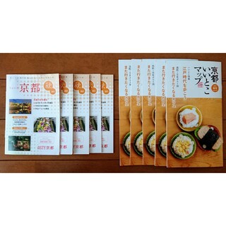 🍁京都観光資料 2種 ポケットサイズ × 各５部(地図/旅行ガイド)