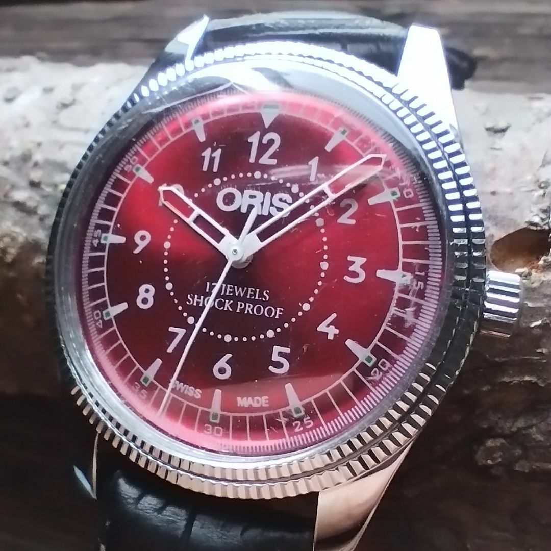 オリス ORIS シルバー×パープル 腕時計 メンズ 機械式手巻き