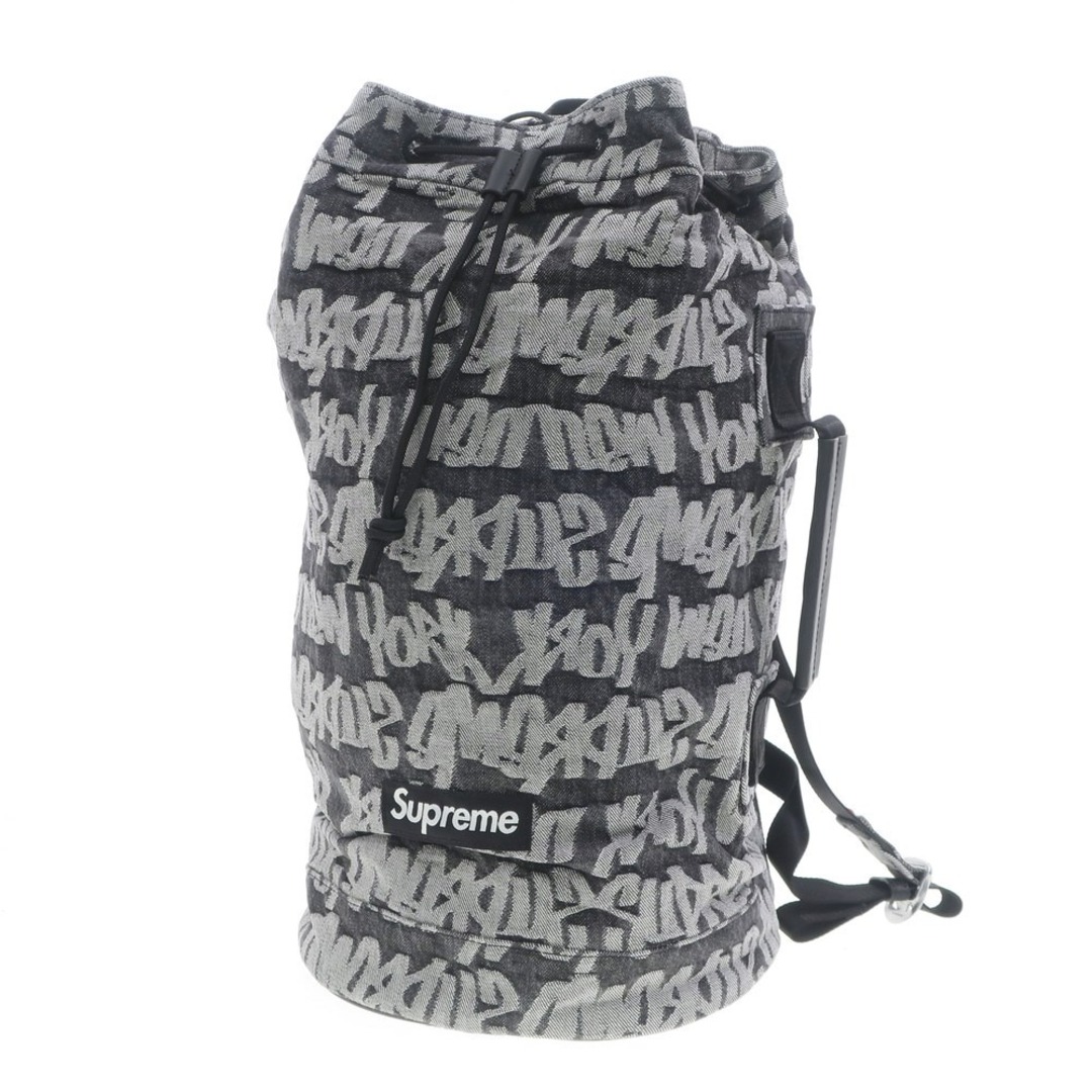 シュプリーム Supreme 2022年春夏 Fat Tip Jacquard Denim Backpack デニム バックパック・リュック ブラックxライトグレー【W36.5xH47】【メンズ】