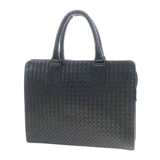 【中古】ボッテガヴェネタ BOTTEGAVENETA イントレチャートレザー ブリーフケース ブラック【W37.5xH29xD9】【メンズ】(ビジネスバッグ)