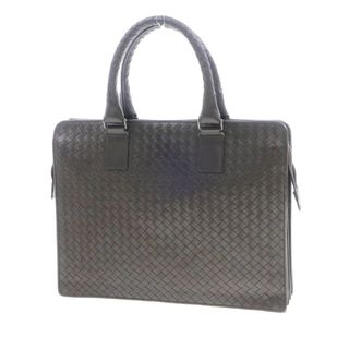 【中古】ボッテガヴェネタ BOTTEGAVENETA イントレチャートレザー ブリーフケース ブラウン【W37.5xH29xD9】【メンズ】(ビジネスバッグ)