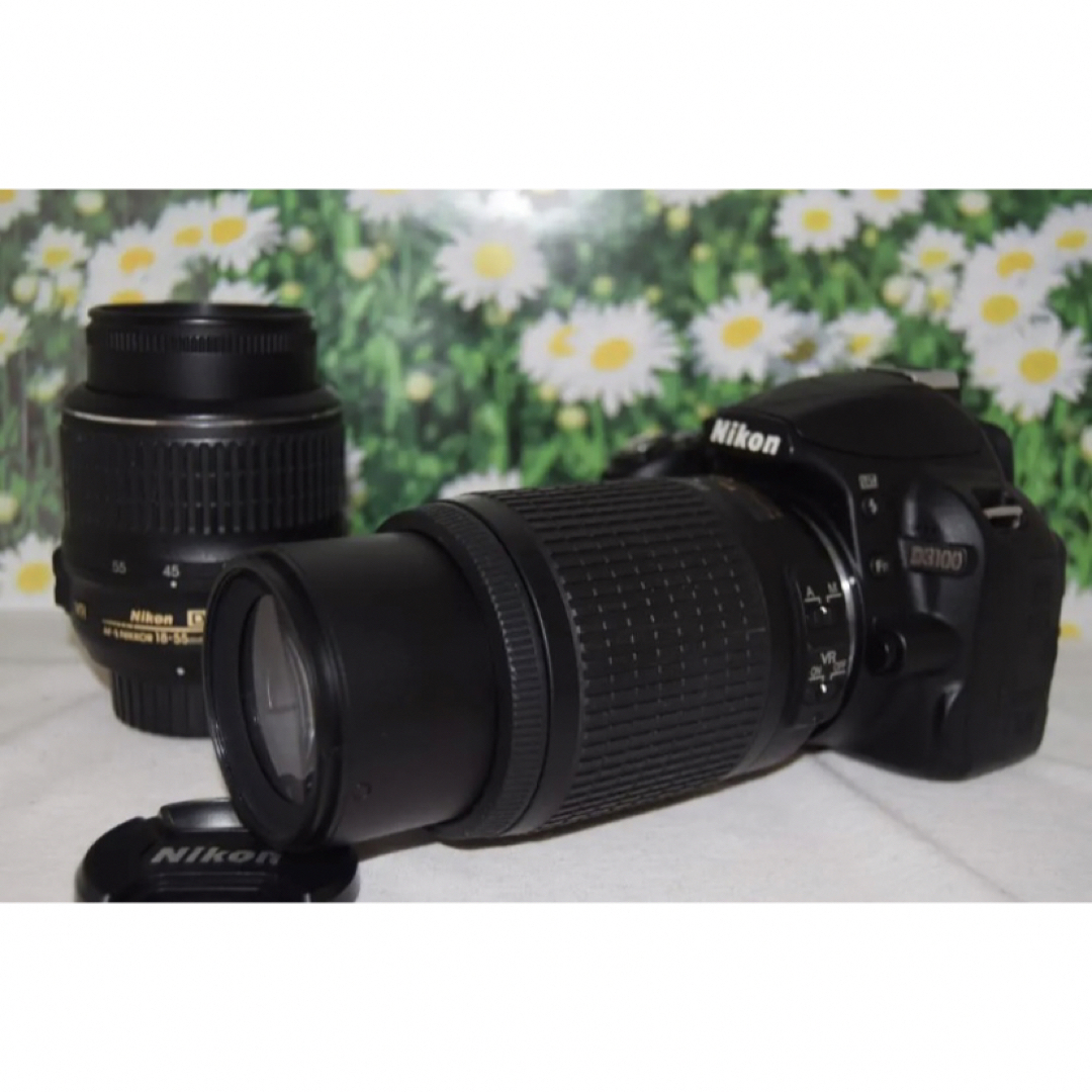 美品】Nikon D3100 ダブルズームキット❤スマホへ転送可能❤-
