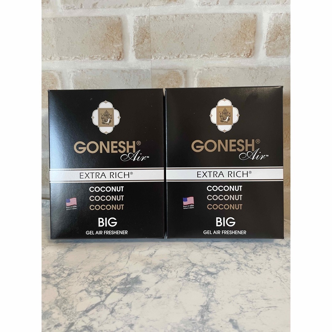 GONESH   芳香剤ビッグゲル　ココナッツ　2箱 コスメ/美容のリラクゼーション(アロマポット/アロマランプ/芳香器)の商品写真