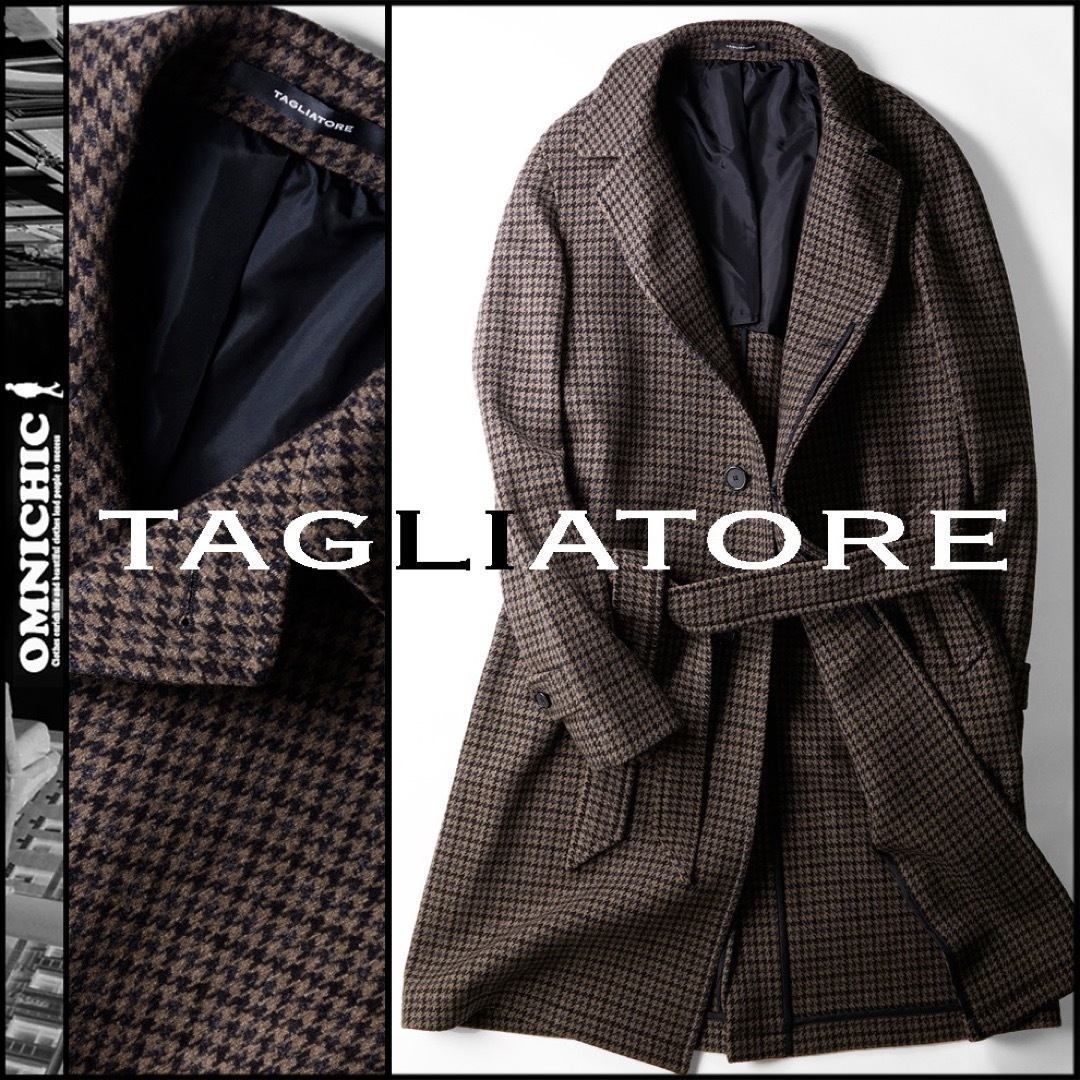 TAGLIATORE(タリアトーレ)の新品極上カシミヤ混TAGLIATOREタリアトーレウールベルテッドコート50 メンズのジャケット/アウター(チェスターコート)の商品写真