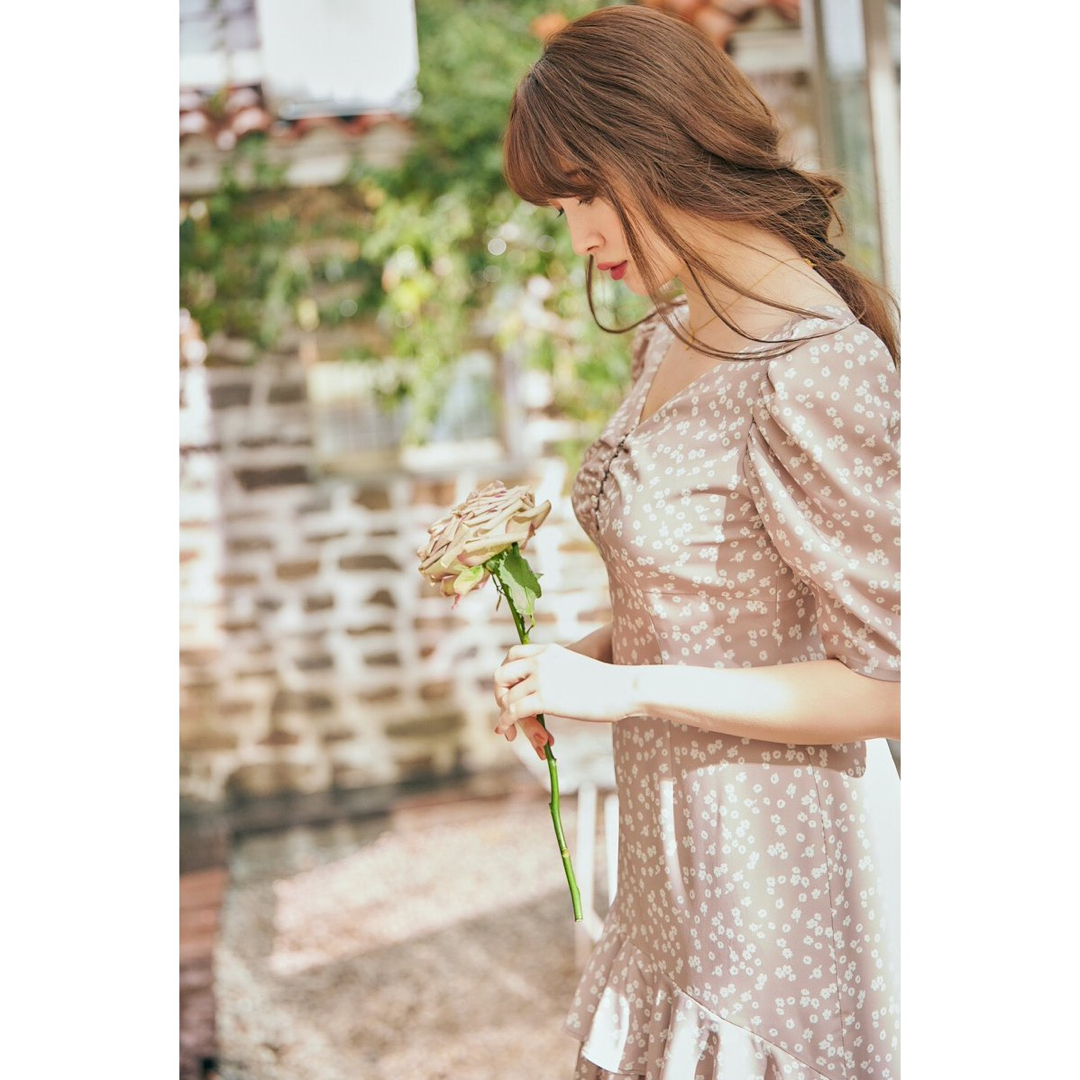 HerliptoLip Floral-printed Midi Dress
