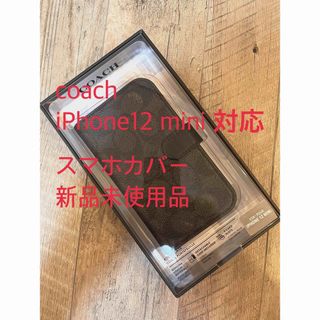 COACH - 新品 COACH iPhone12 mini カバー 手帳型 ブラック コーチの