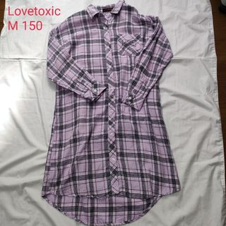 ラブトキシック(lovetoxic)のナルミヤ　Lovetoxic シャツワンピース　チェック(Tシャツ/カットソー)