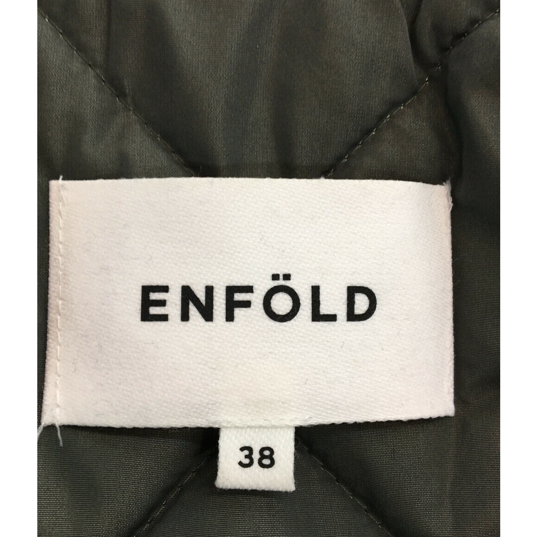 ENFOLD - エンフォルド 袖切り替えしキルティングロングコート