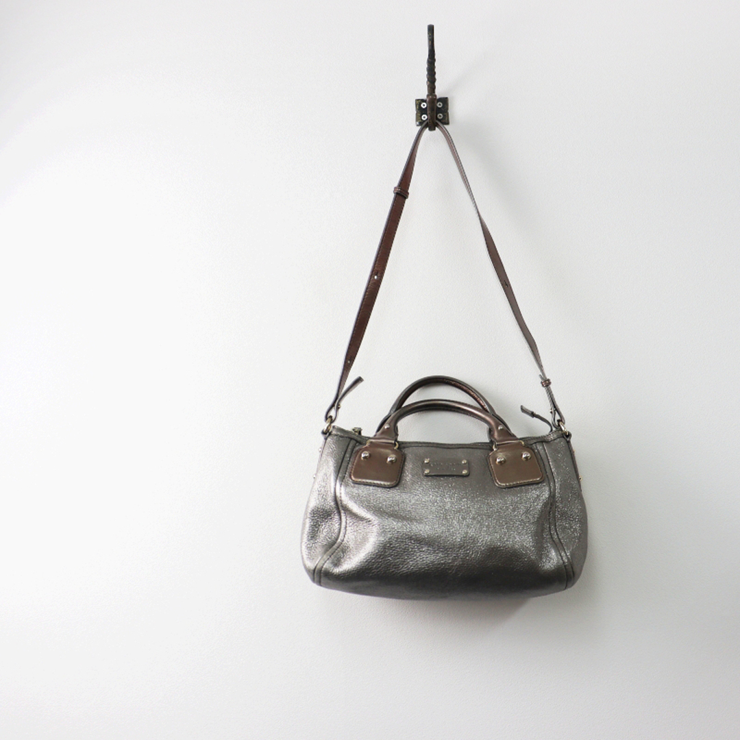 ケイトスペード kate spade 2way トートバッグ ショルダーバッグ/グレー メタリック ラメ ジップ【2400013518918】 1