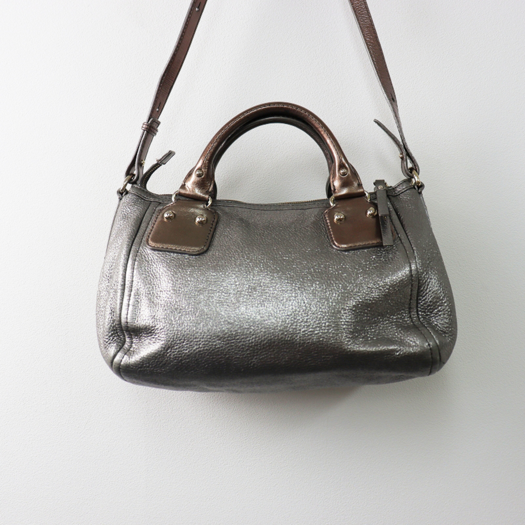 ケイトスペード kate spade 2way トートバッグ ショルダーバッグ/グレー メタリック ラメ ジップ【2400013518918】 3