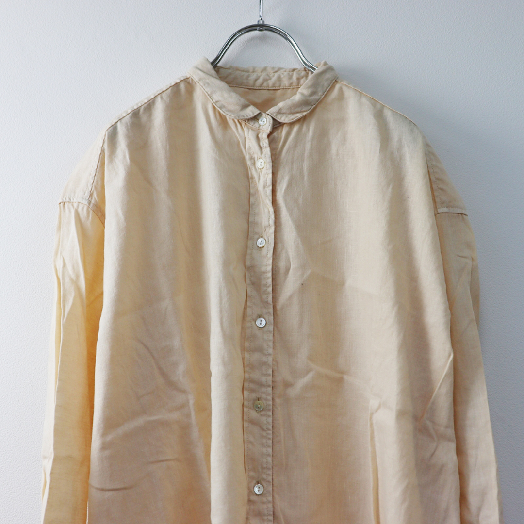 ネストローブ nest Robe UpcycleLino アップサイクルリノ 美品 2022AW ULスモールカラーブラウス F/ベージュ 【2400013519908】