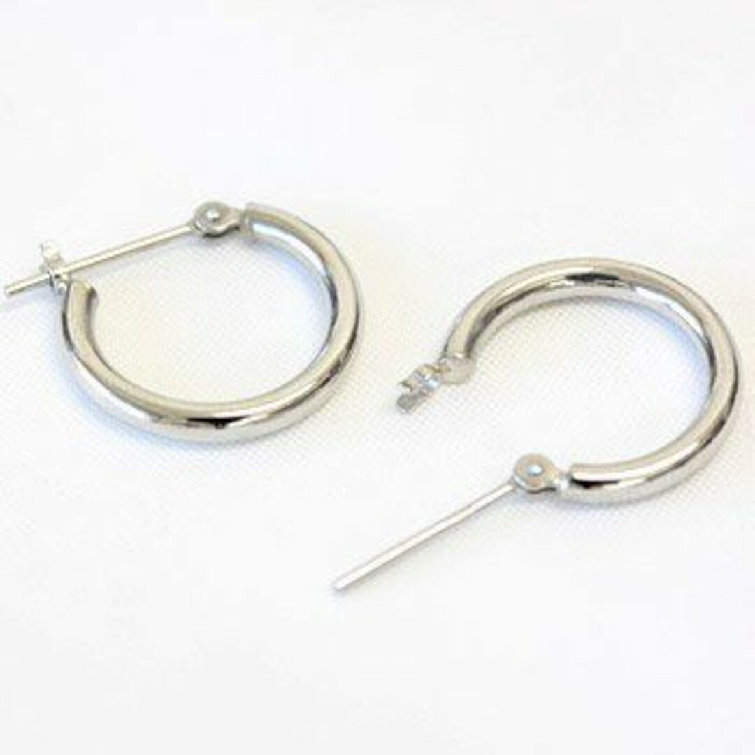 ジュエリーエクセレンテ】 プラチナ フープ ピアス 2.0mm×15mm Pt-