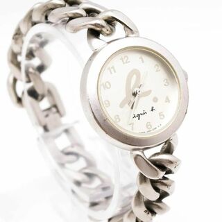 アニエスベー(agnes b.)の《人気》agnes b. 腕時計 シルバー チェーンブレス レディース ｆ(腕時計)