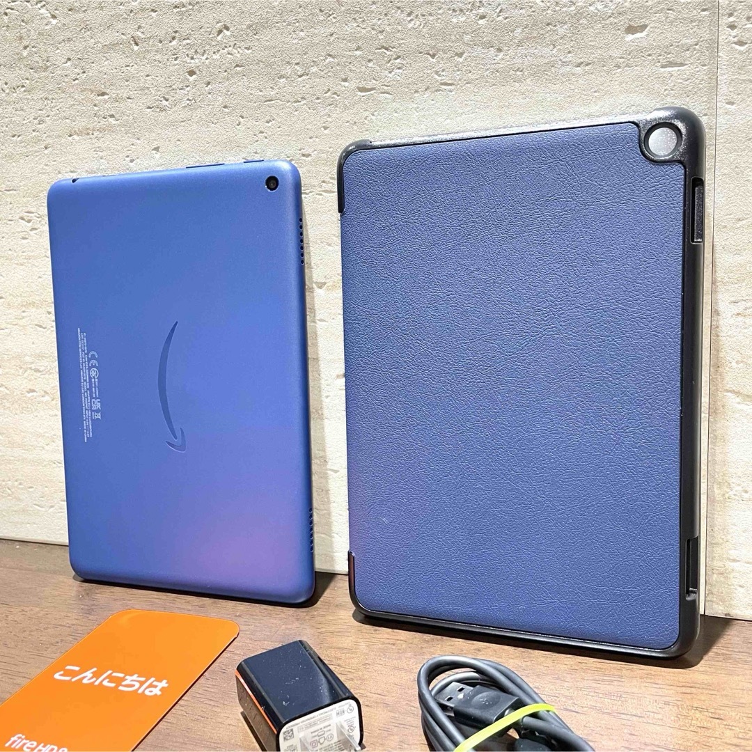 Amazon fire HD 8 32GB ブルー 第12世代 カバー付 美品