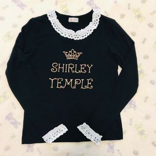 シャーリーテンプル(Shirley Temple)の633【160】シャーリーテンプル　長袖カットソー　プルオーバー　インナー　黒(Tシャツ/カットソー)