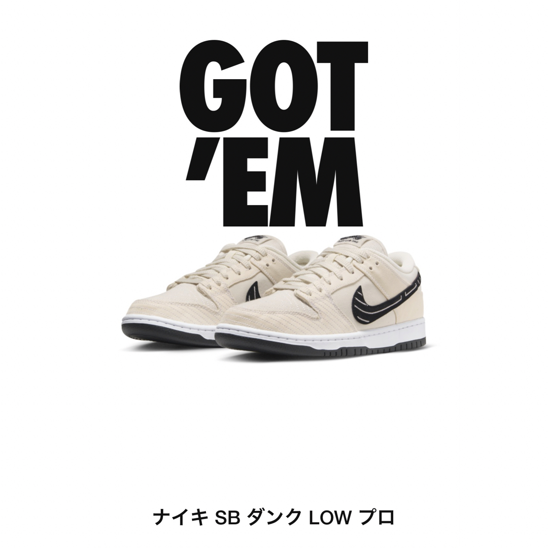 NIKE SB DUNK LOW×albino &preto靴/シューズ