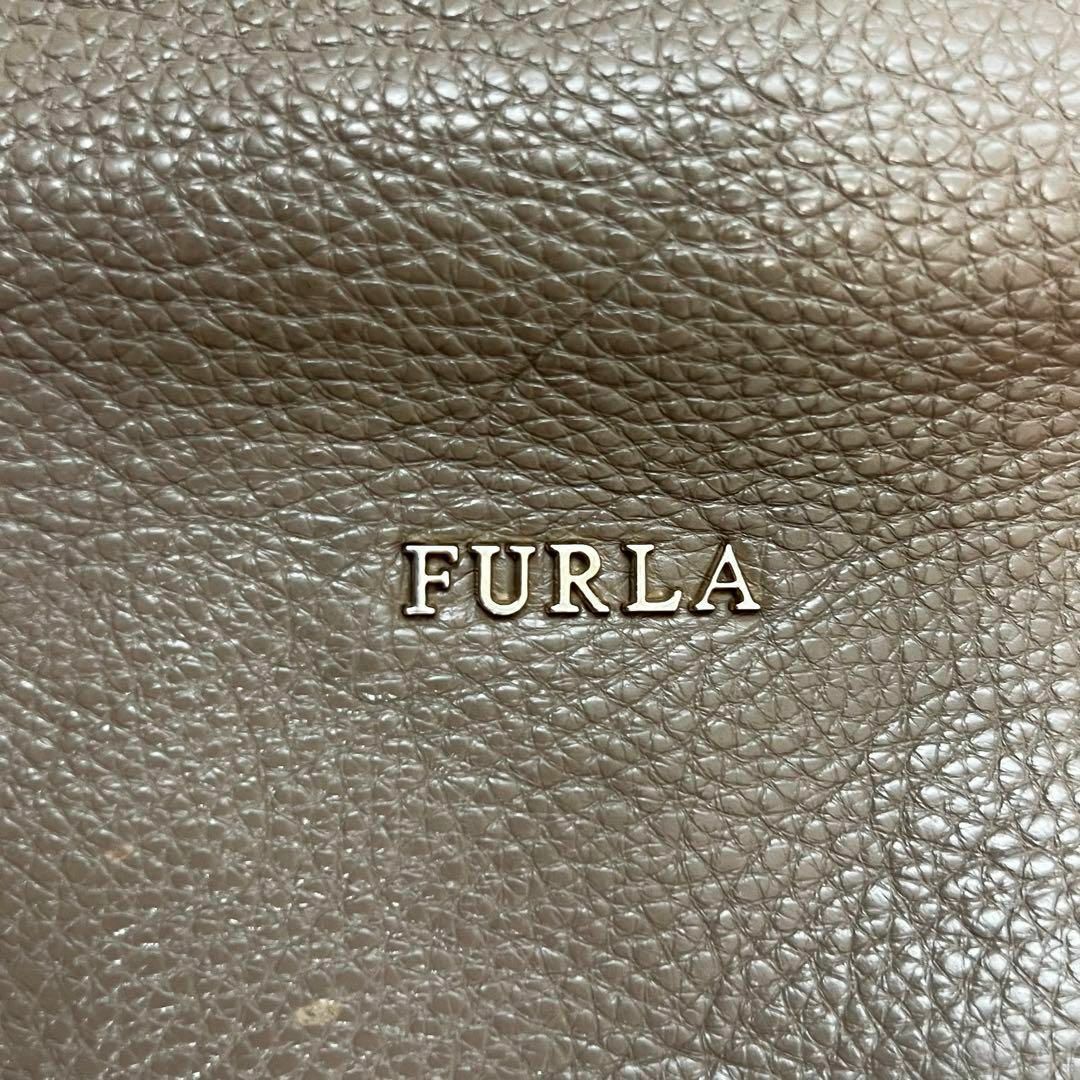 【美品】 FURLA ワンショルダー ショルダーバッグ ブラウン ベージュ