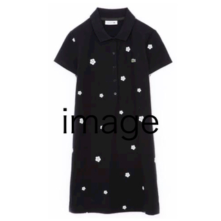 マリークワント(MARY QUANT)のデイジープリント半袖ポロシャツドレス「MARY QUANT」×「LACOSTE」(ミニワンピース)