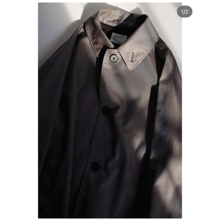オーラリー(AURALEE)のcotton gabardine oversized half coat(ステンカラーコート)