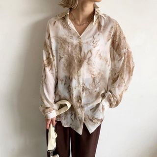 ザラ(ZARA)のflugge シースルーシャツ　フラッジー(シャツ/ブラウス(長袖/七分))