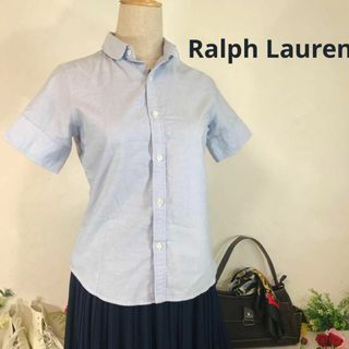 ラルフローレン(Ralph Lauren)のRalph Lauren 半袖シャツ　ライトブルー　S　行楽ハイキングに。(シャツ/ブラウス(半袖/袖なし))