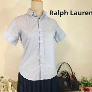 ラルフローレン(Ralph Lauren)のRalph Lauren 半袖シャツ　ライトブルー　S　行楽ハイキングに。(シャツ/ブラウス(半袖/袖なし))
